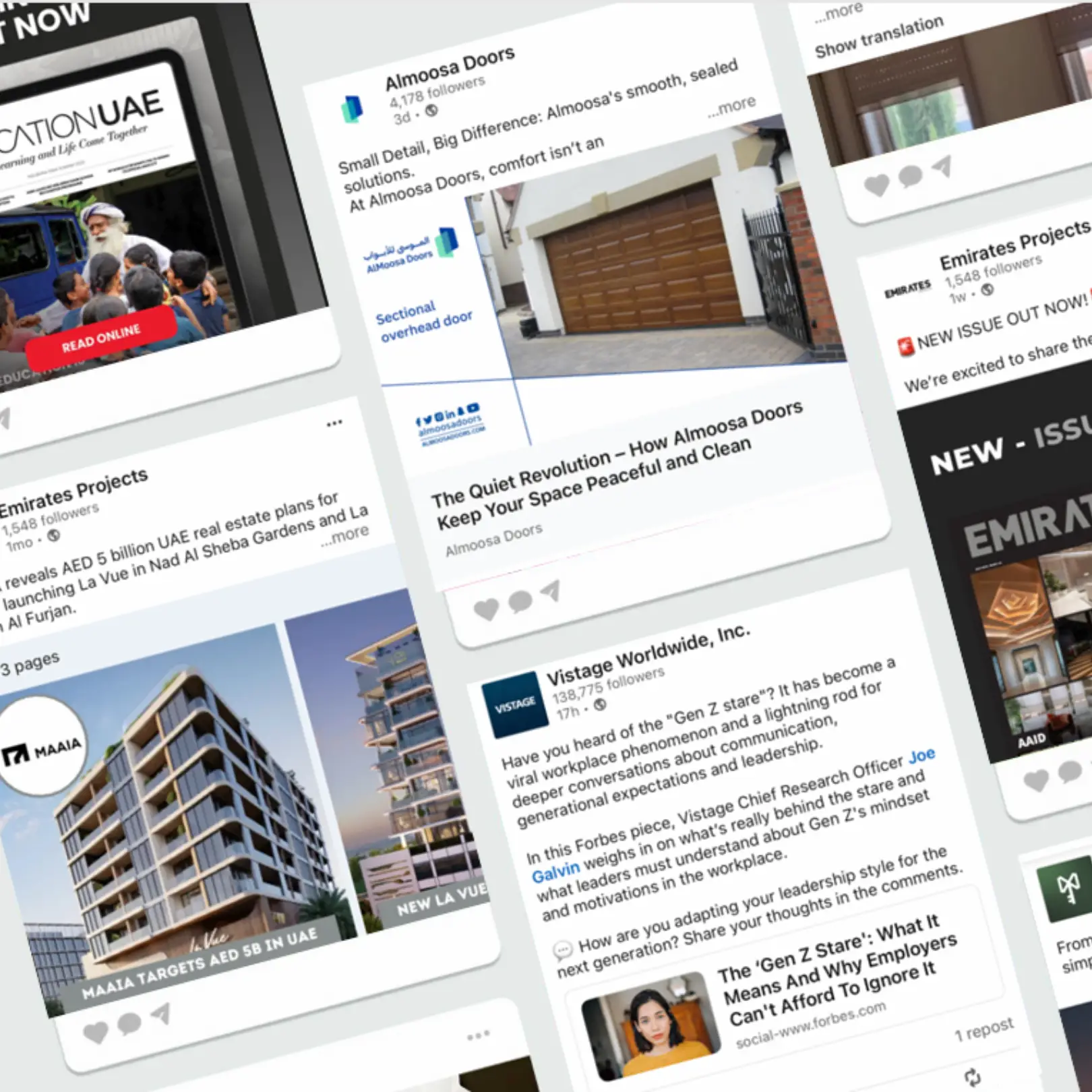Social media management post examples and scheduling layout for brand campaigns