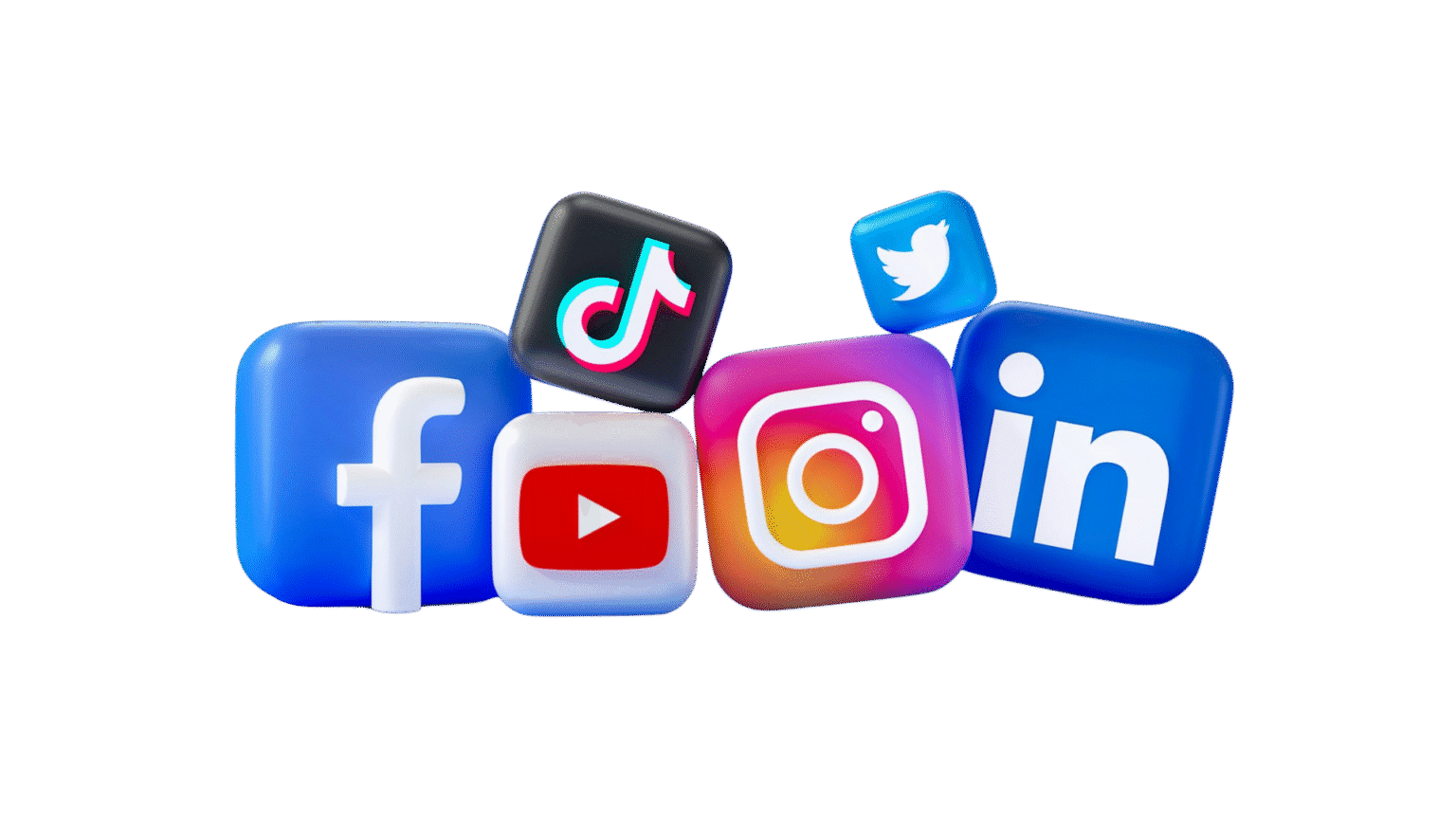 Social media management across Facebook, Instagram, TikTok, YouTube, Twitter, and LinkedIn platforms