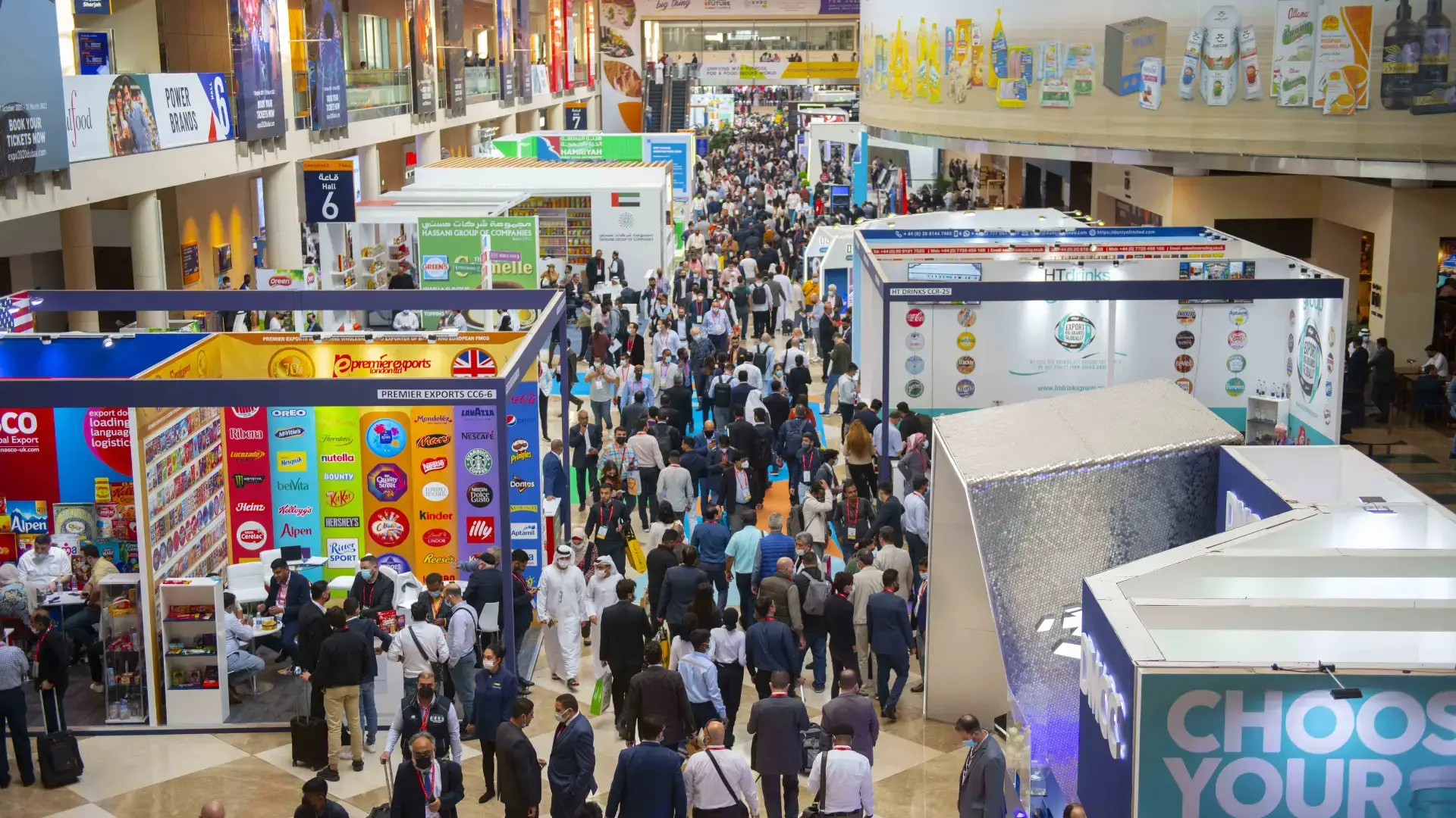 Large-scale event exhibition in the UAE showcasing PR and collaboration marketing for brands.
